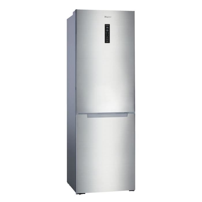 HAIER HBM-686XNF – Réfrigérateur combiné congélateur bas – 317 L – Froid  ventile No Frost – A+ – L 60 cm – Simili inox – ElectroNetService
