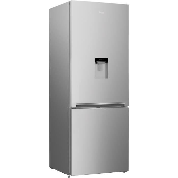 BEKO CRCSE460K20DS-Réfrigérateur combiné-460 L (336 + 124 L)-Froid statique-A+-L 70 x H 192 cm-Silver