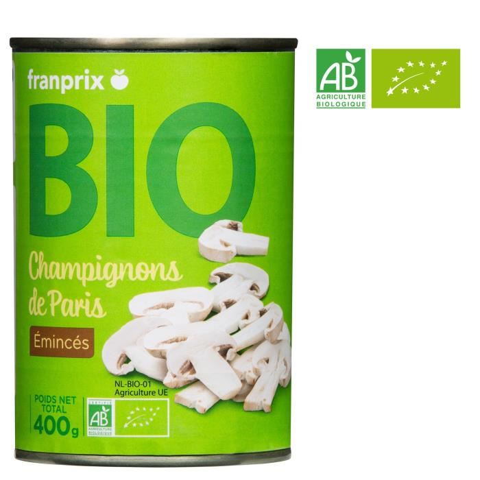 FRANPRIX Champignons Émincés 1/2 Bio 230 g