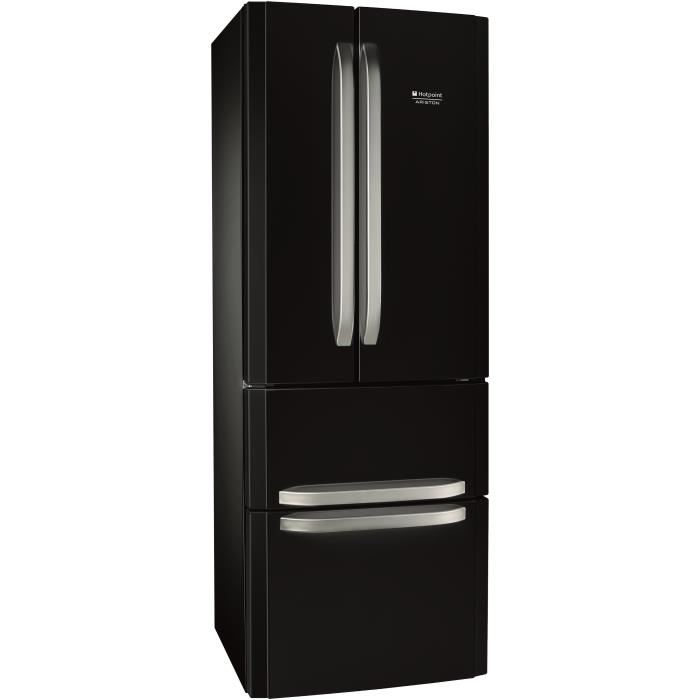 HOTPOINT E4DAABC – Réfrigérateur multi-portes – 402L (292+110) – Froid ventilé No frost – A+ – L 70cm x H 195cm – Noir