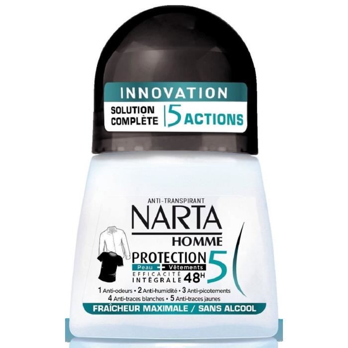 NARTA Homme Déodorant Protection 5 Bille - 50 ml
